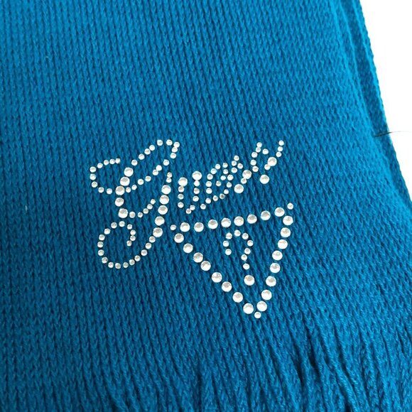GUESS RHINESTONE LOGO SCARF NEW WITH TAG - Picture 8 of 9